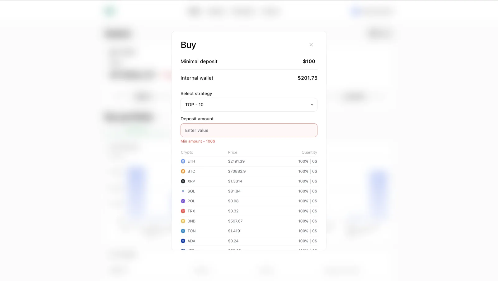 WISY — финтех / крипто / b2b, экран 3.1